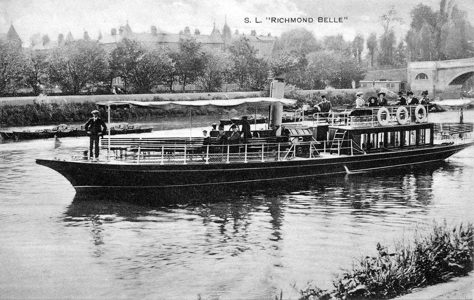 Richmond boats,Richmond Bridge from upstream,Twickenham East Twickenham,river view